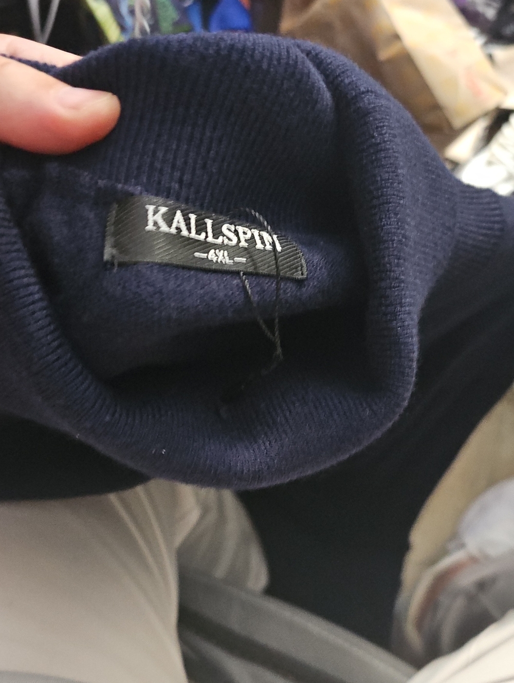 Men's Turtleneck Sweater in Navy Blue